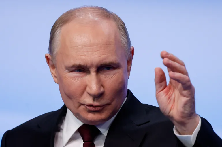 Russian President Vladimir Putin has celebrated what he calls a triumph in an election that has faced criticism for being deemed illegitimate.